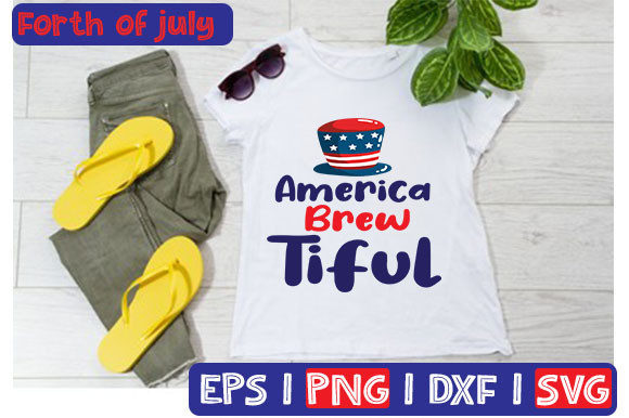 America Brew Tiful Typography: Graphics for T-Shirt Designs