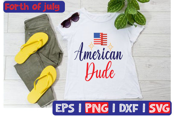 American Dude Typography: Graphics for T-Shirt Designs