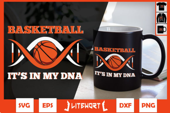 Basketball It's in My DNA Gene Graphics