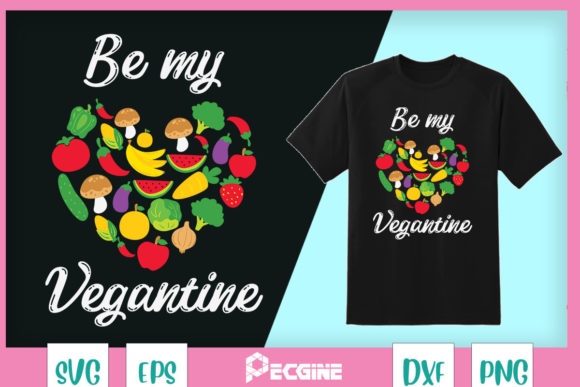 Be My Vegantine Couple for Vegetaria Graphics