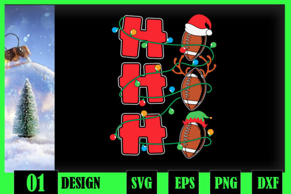 Christmas Lights Ho-Ho-Ho Football: Graphics & Crafts for Festive Branding