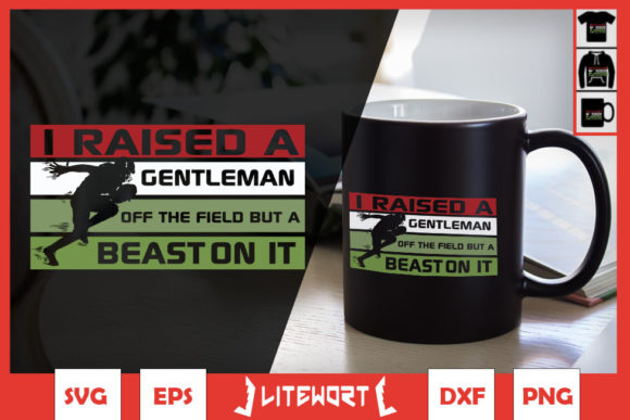 Gentleman Off Beast on Football Mom Graphics & Crafts