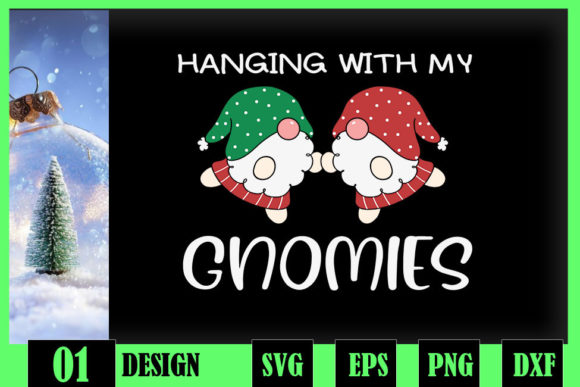 Hanging with Gnomies Gnome Christmas Graphics