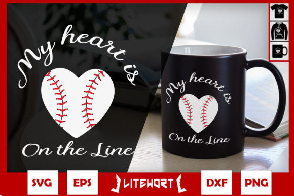 My Heart is on That Field Baseball Graphics & Crafts