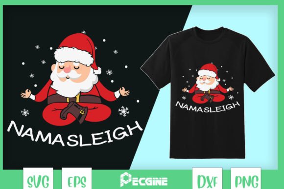 Santa Practice Yoga Xmas Meditation Graphics