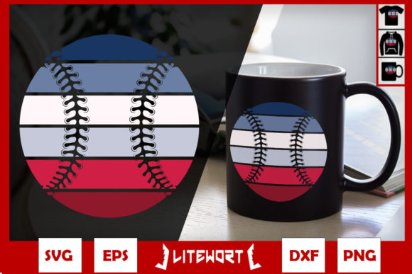 Vintage Retro Baseball Ball Graphics & Crafts